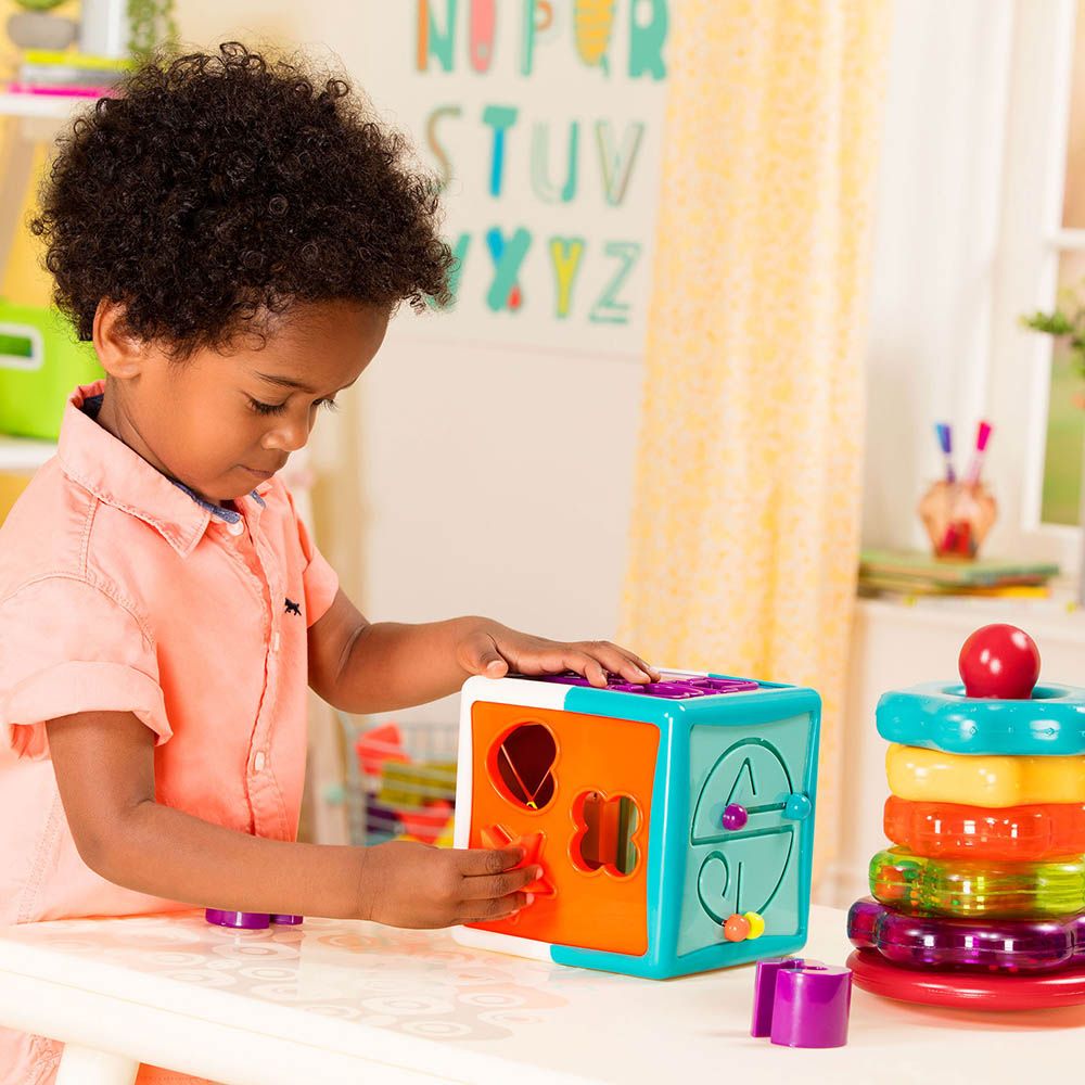 Battat - Shape Sorter And Stacking Rings Combo Set