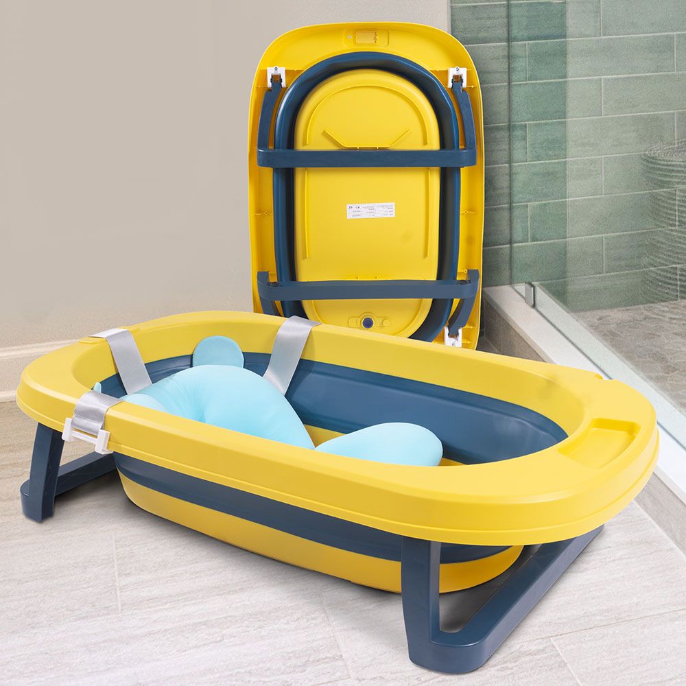 Baybee - Avery Foldable Baby Bath Tub For Kids - Yellow