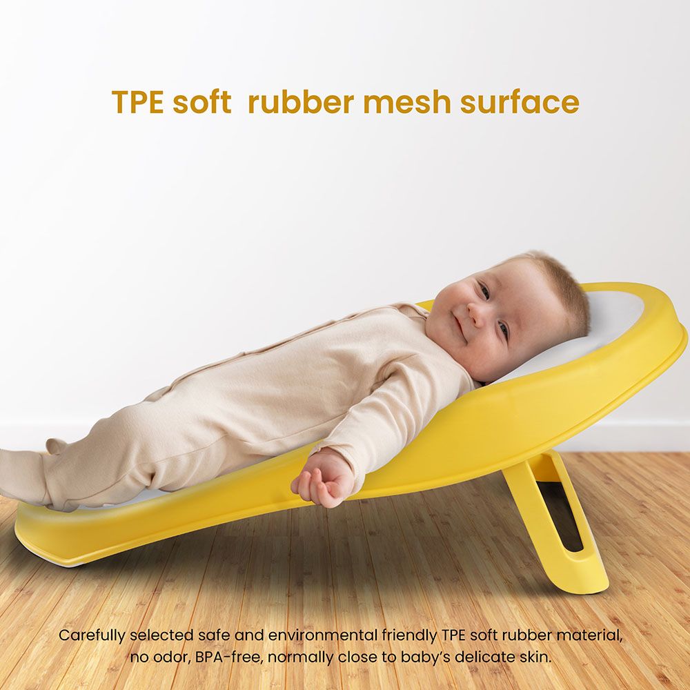 Baybee - Dusa Foldable Baby Bath Tub Seat For Kids - Yellow