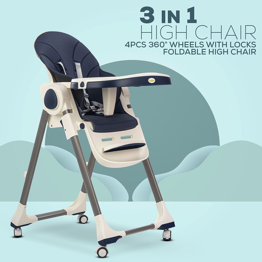 Baybee - 3-In-1 Emperia Convertible High Chair - Blue