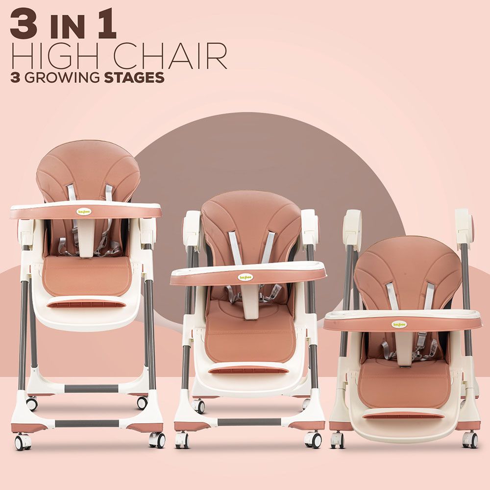 Baybee - 3-In-1 Emperia Convertible High Chair - Pink