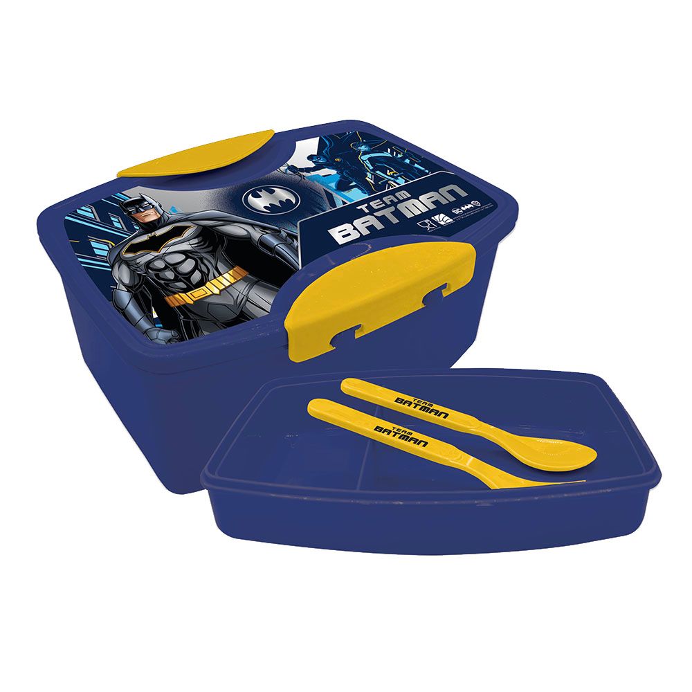 Batman - Lunch Box With Fork And Spoon