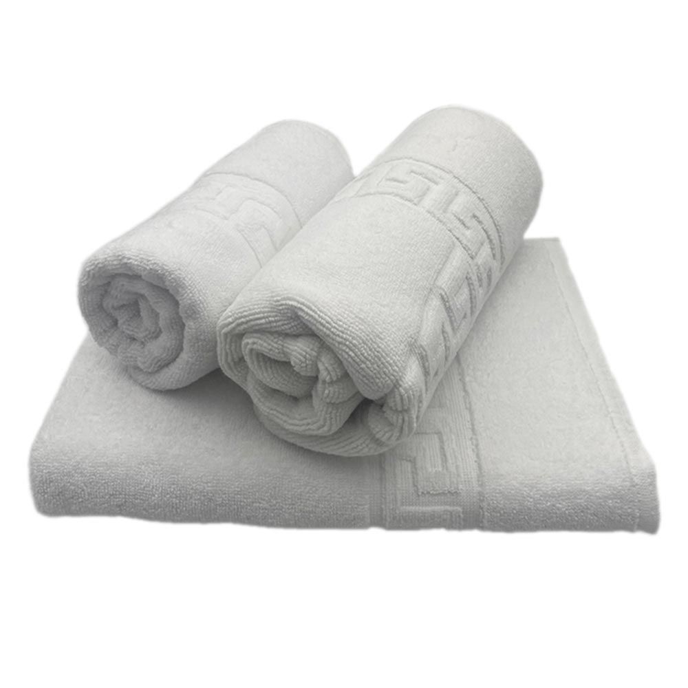 BYFT - Magnolia Luxury Bath And Hand Towel With Bath Mat - White - 3pcs