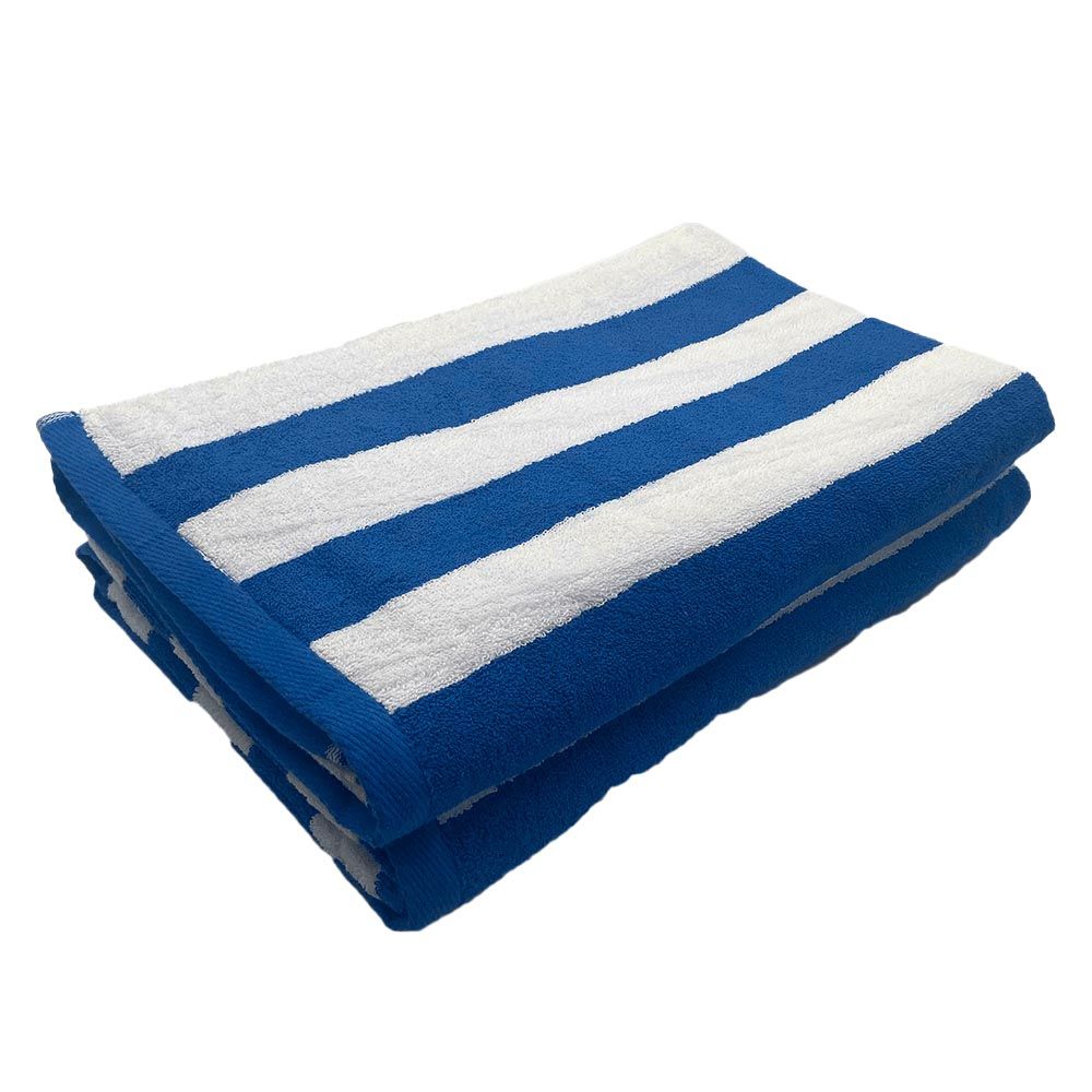 BYFT - Petunia Cabana Cotton Pool Towel - Royal Blue/White - 2pcs