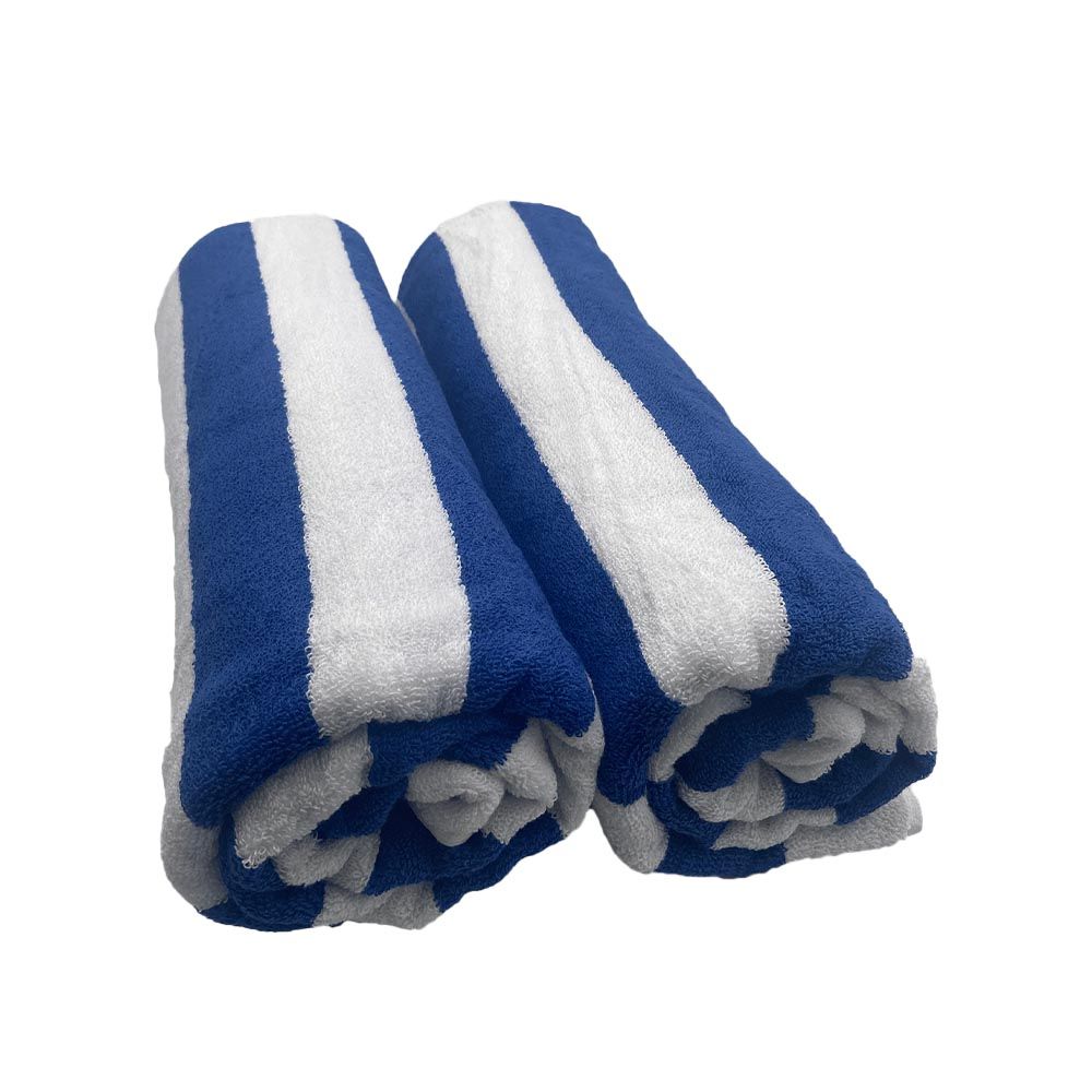 BYFT - Petunia Cabana Cotton Pool Towel - Royal Blue/White - 2pcs