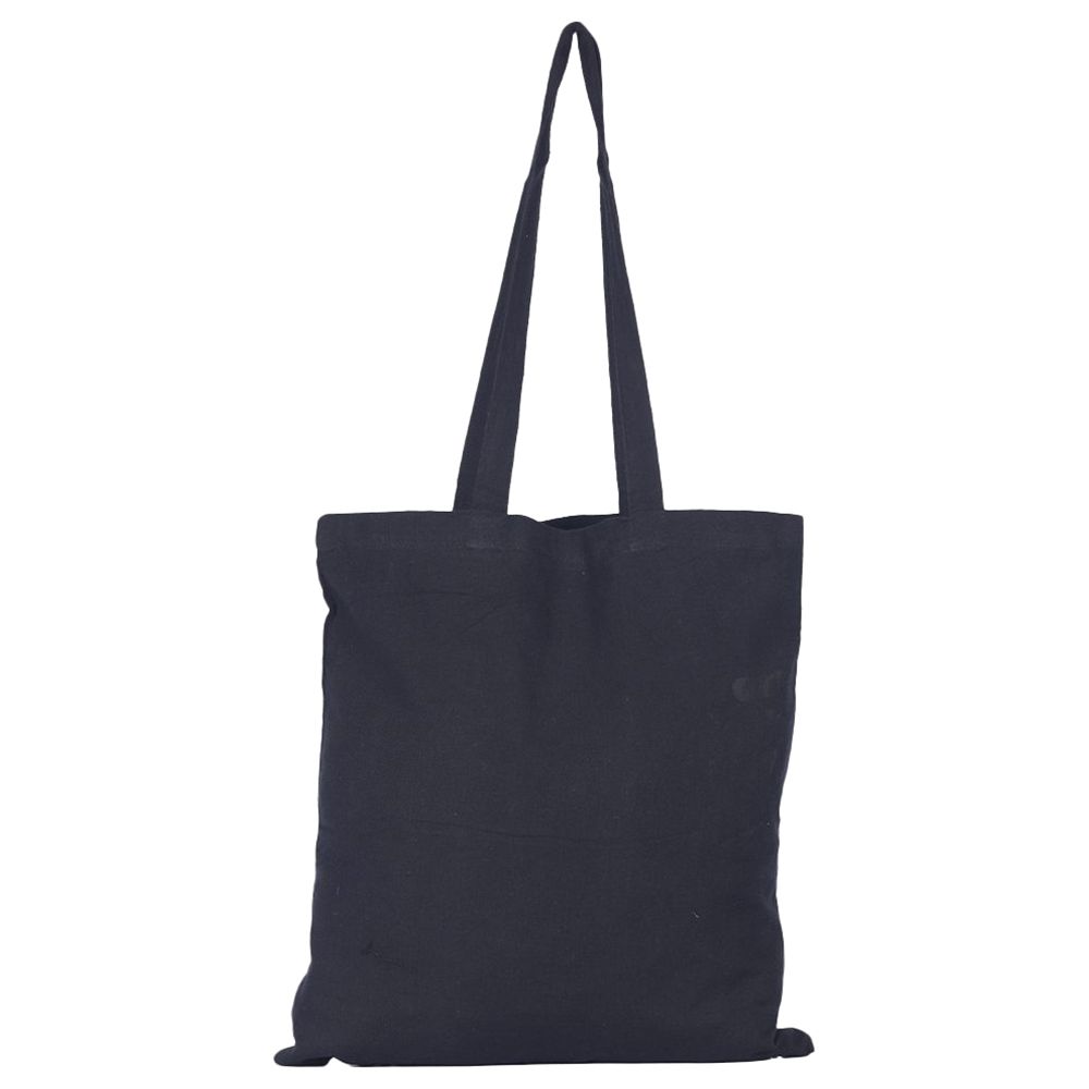 BYFT - Beach Vibes Cotton Flat Tote Bag - Black