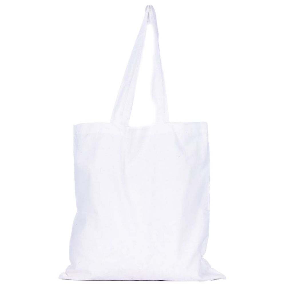 BYFT - Beach Vibes Cotton Flat Tote Bag - White