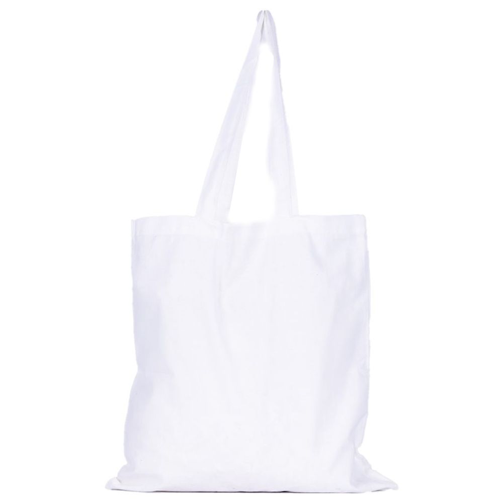 BYFT - Vacay Mode Cotton Flat Tote Bag - White