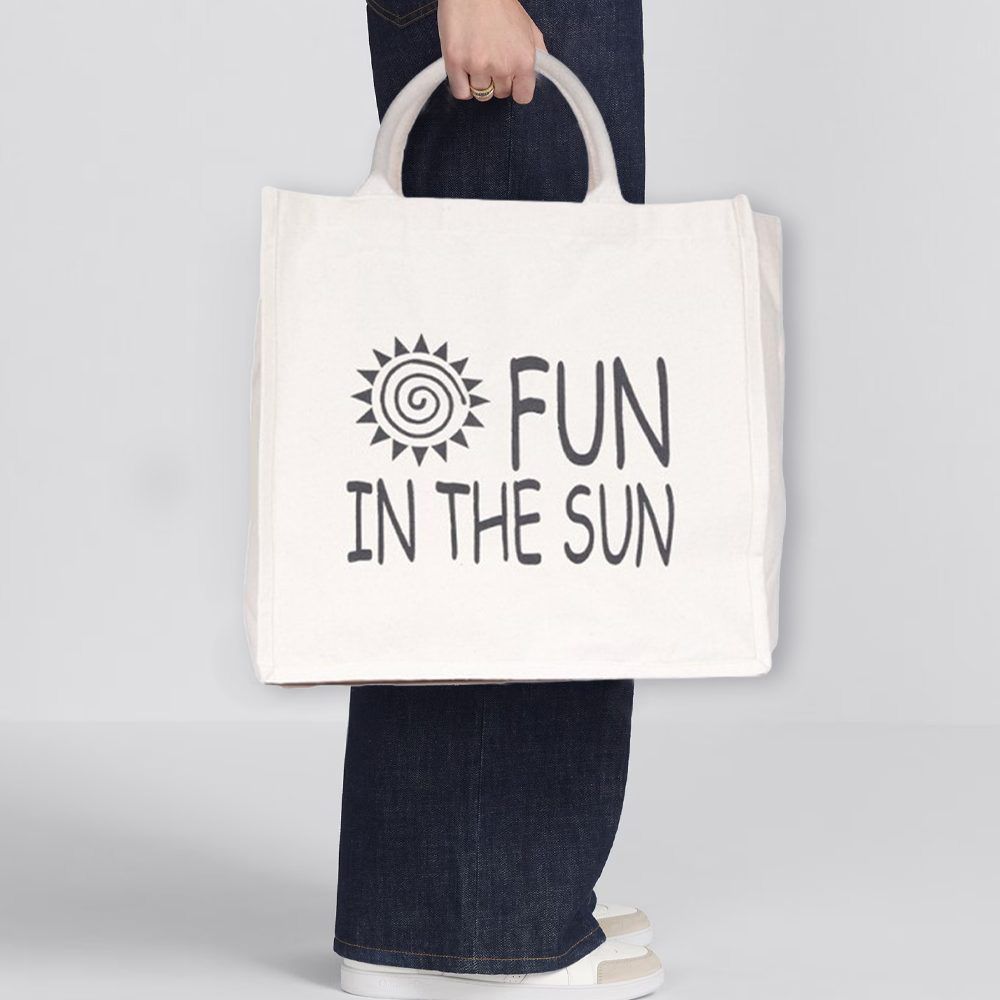 BYFT - Laminated Natural Canvas Bag - Fun In The Sun