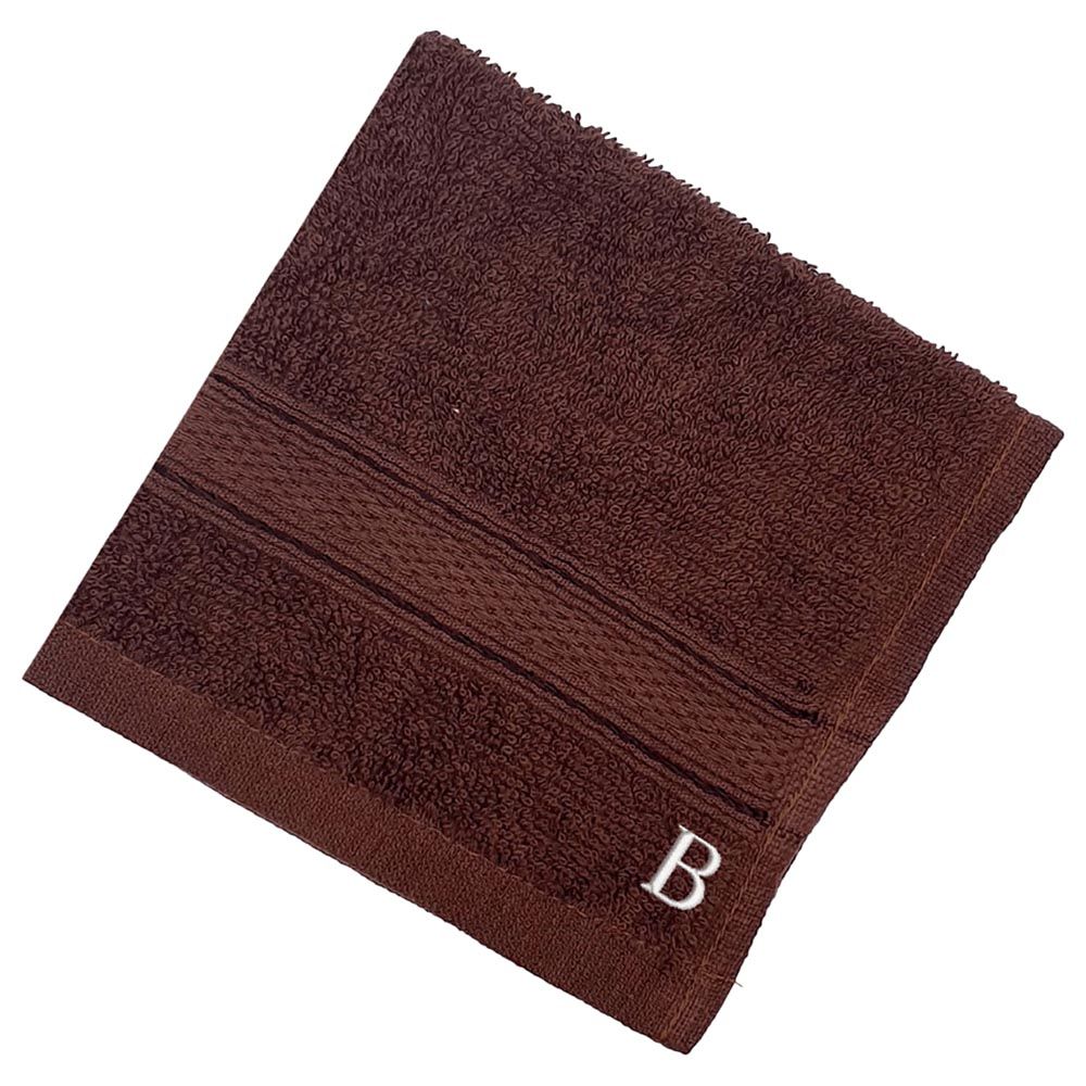 Byft - Letter B Monogrammed Face Towel - 30 x 30 cm - 6pcs