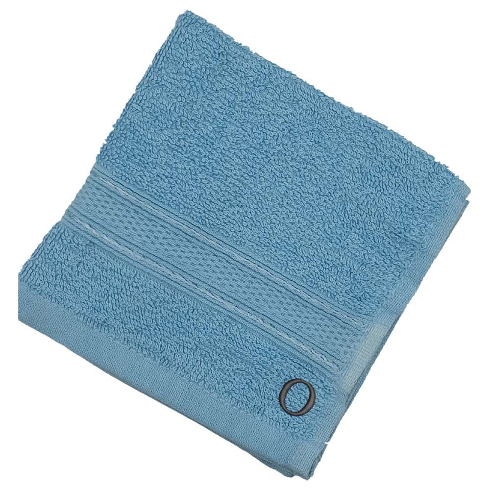 Byft - Letter O Monogrammed Face Towel - 30 x 30 cm - 6pcs - Light Blue