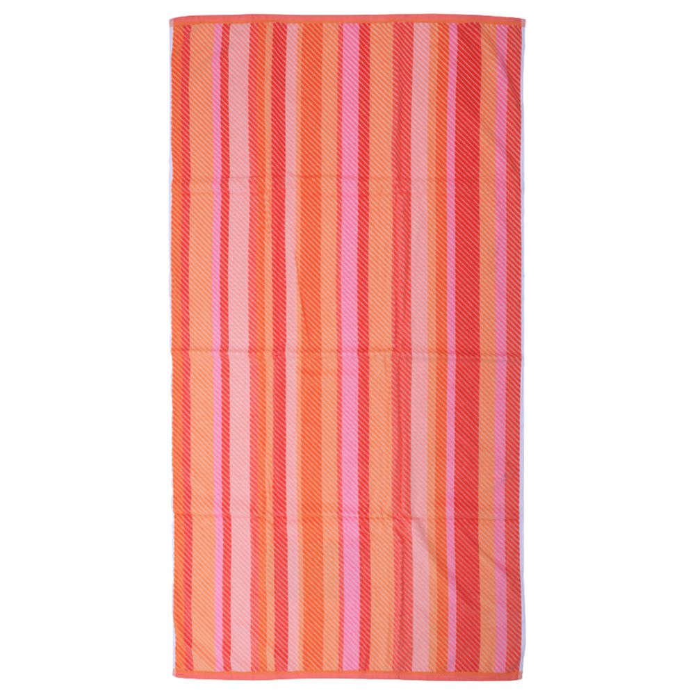 BYFT - Cotton Jacquard Beach Towel - 86x162cm - Warm Stripe