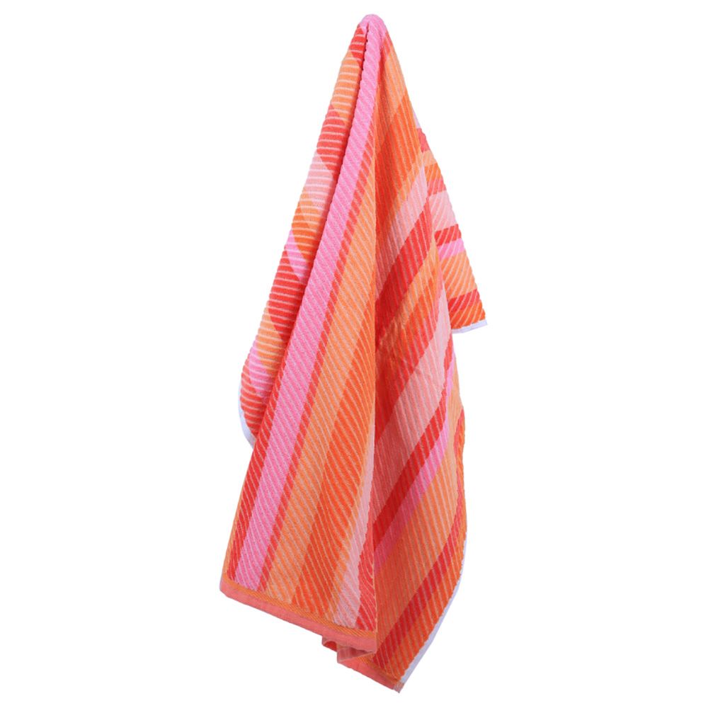 BYFT - Cotton Jacquard Beach Towel - 86x162cm - Warm Stripe