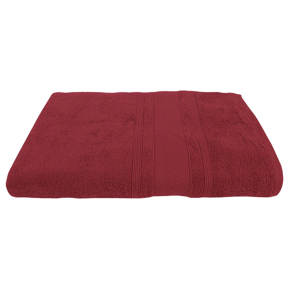 BYFT - Home Castle Premium Bath Towel - Maroon - 70 x 140cm