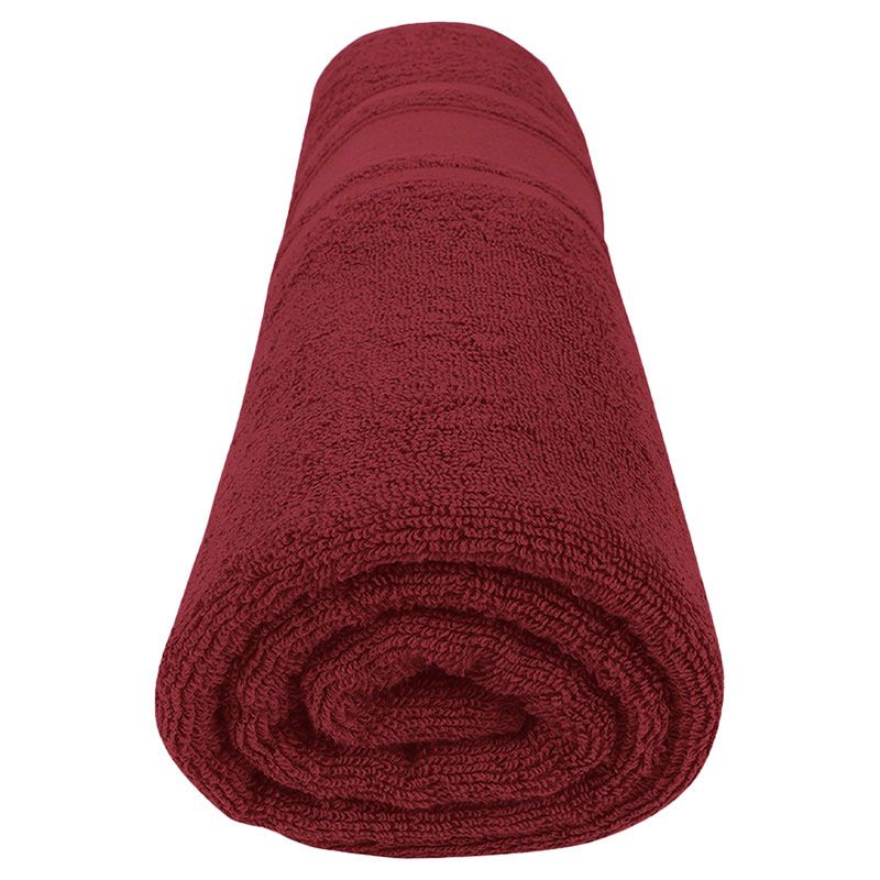 BYFT - Home Castle Premium Bath Towel - Maroon - 70 x 140cm