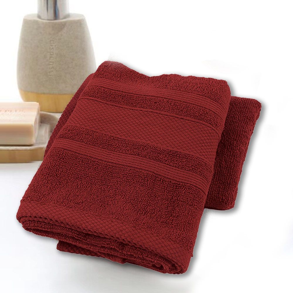 BYFT - Home Castle Premium Hand Towel - Maroon - 50 x 90cm