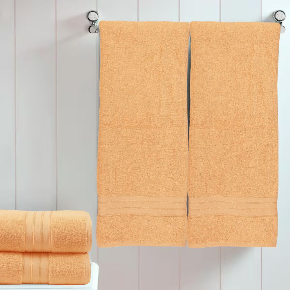 BYFT - Home Trendy Premium Bath Sheet - Peach - 90 x 180cm 