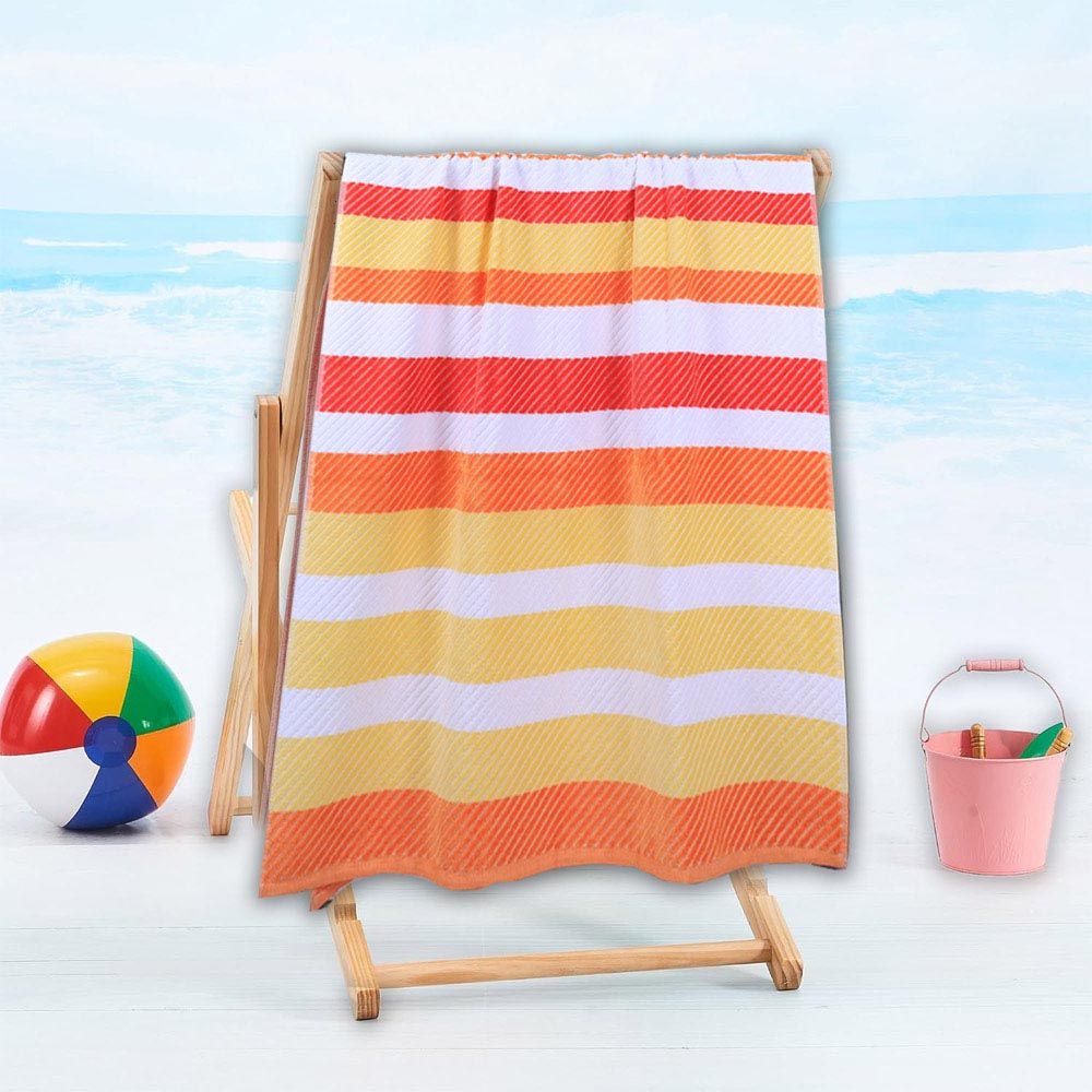 BYFT - Cotton Jacquard Beach Towel - 86x162cm - Orange