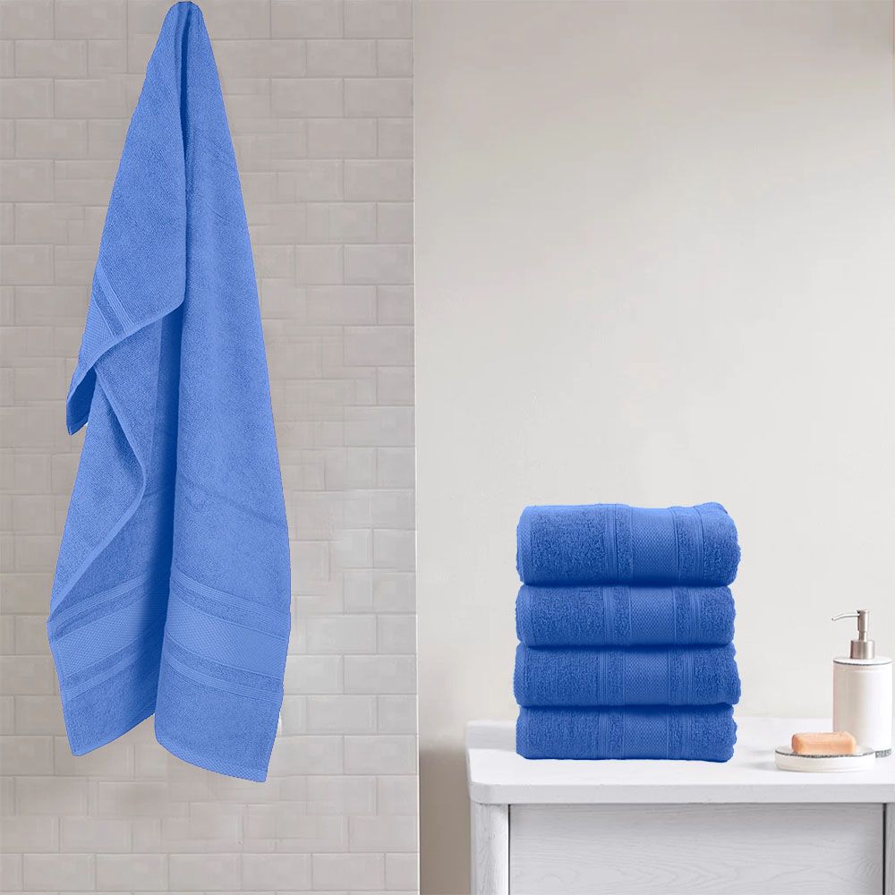 BYFT - Home Castle Premium Bath Sheet - Blue - 90 x 180cm