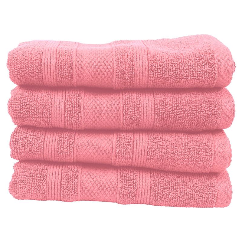 BYFT - Home Castle Premium Hand Towel - Pink - 50 x 90cm - Pack of 4