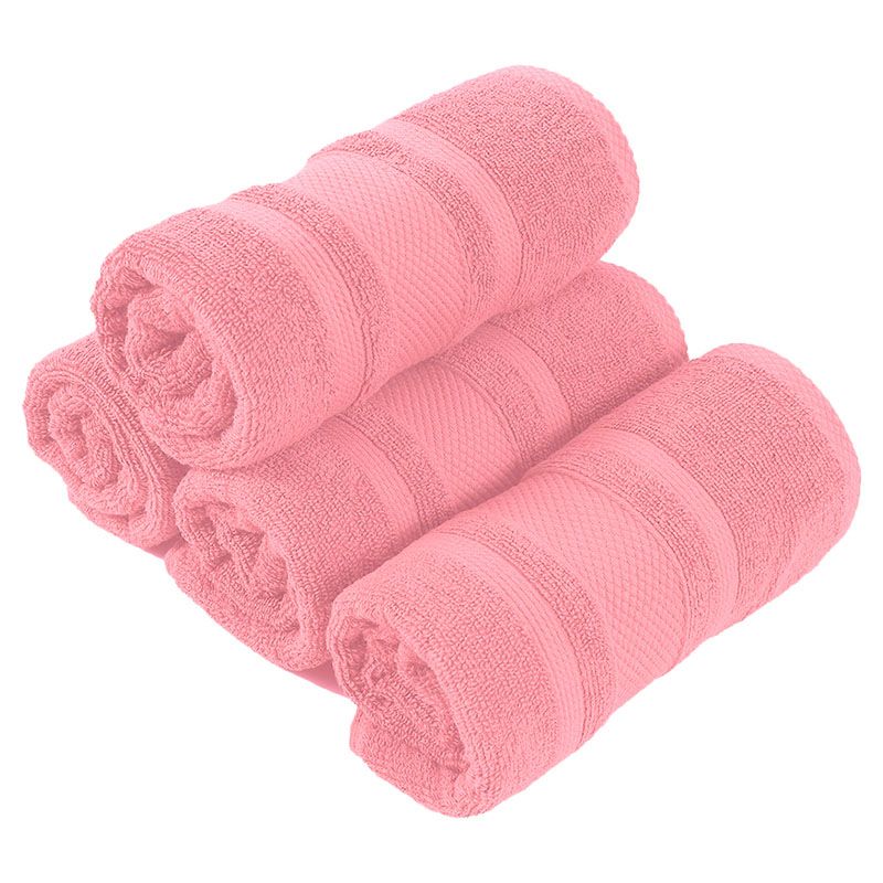 BYFT - Home Castle Premium Hand Towel - Pink - 50 x 90cm - Pack of 4