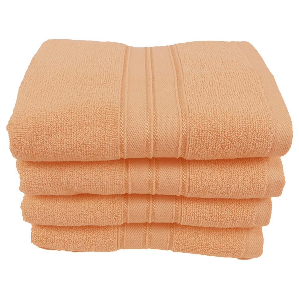 BYFT - Home Trendy Premium Hand Towel - Peach - 50 x 90cm - Pack of 4