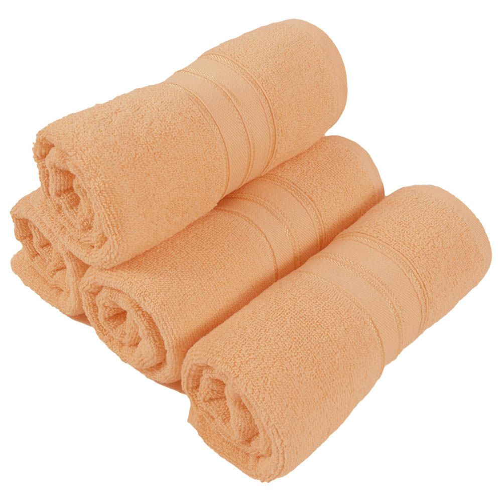 BYFT - Home Trendy Premium Hand Towel - Peach - 50 x 90cm - Pack of 4