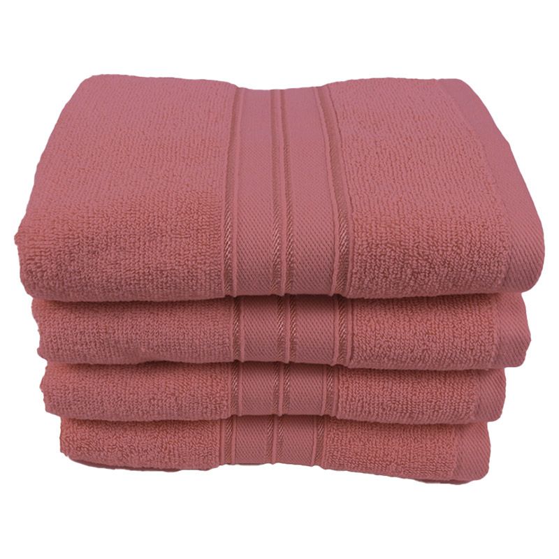 BYFT - Home Trendy Premium Hand Towel - Pink - 50 x 90cm - Pack of 4