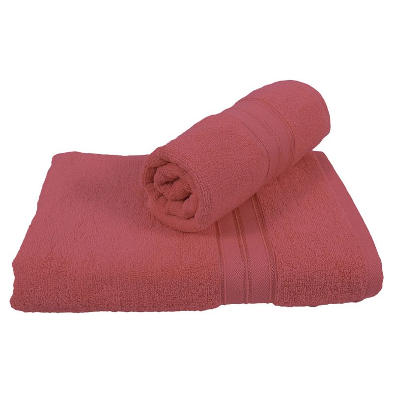 BYFT - Home Trendy Hand Towel and Bath Towel - Pink - 2pcs