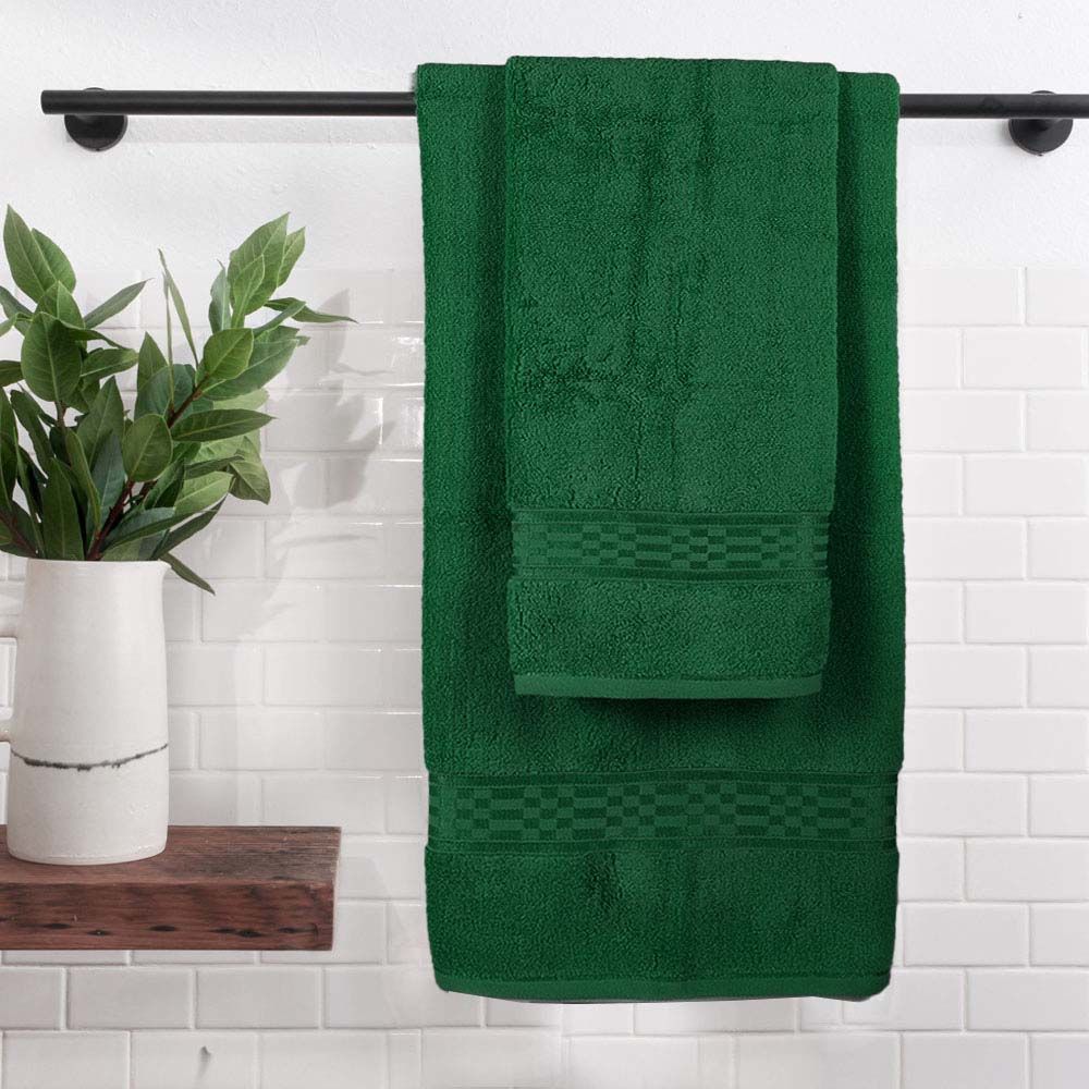 BYFT - Home Ultra Hand Towel 2pcs and Bath Towel 2pcs - Green