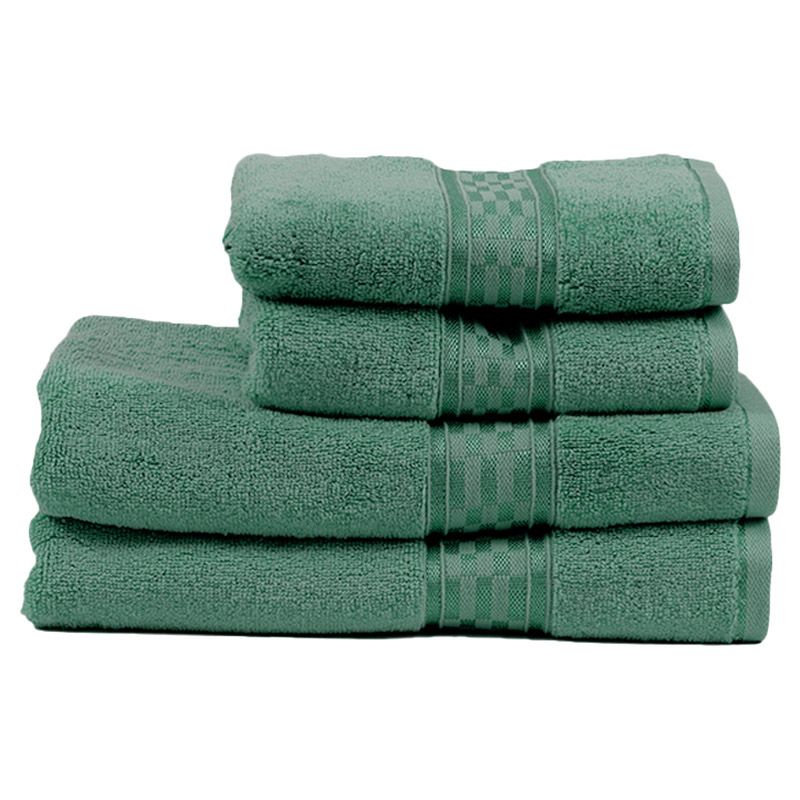 BYFT - Home Ultra Hand Towel 2pcs and Bath Towel 2pcs - Green