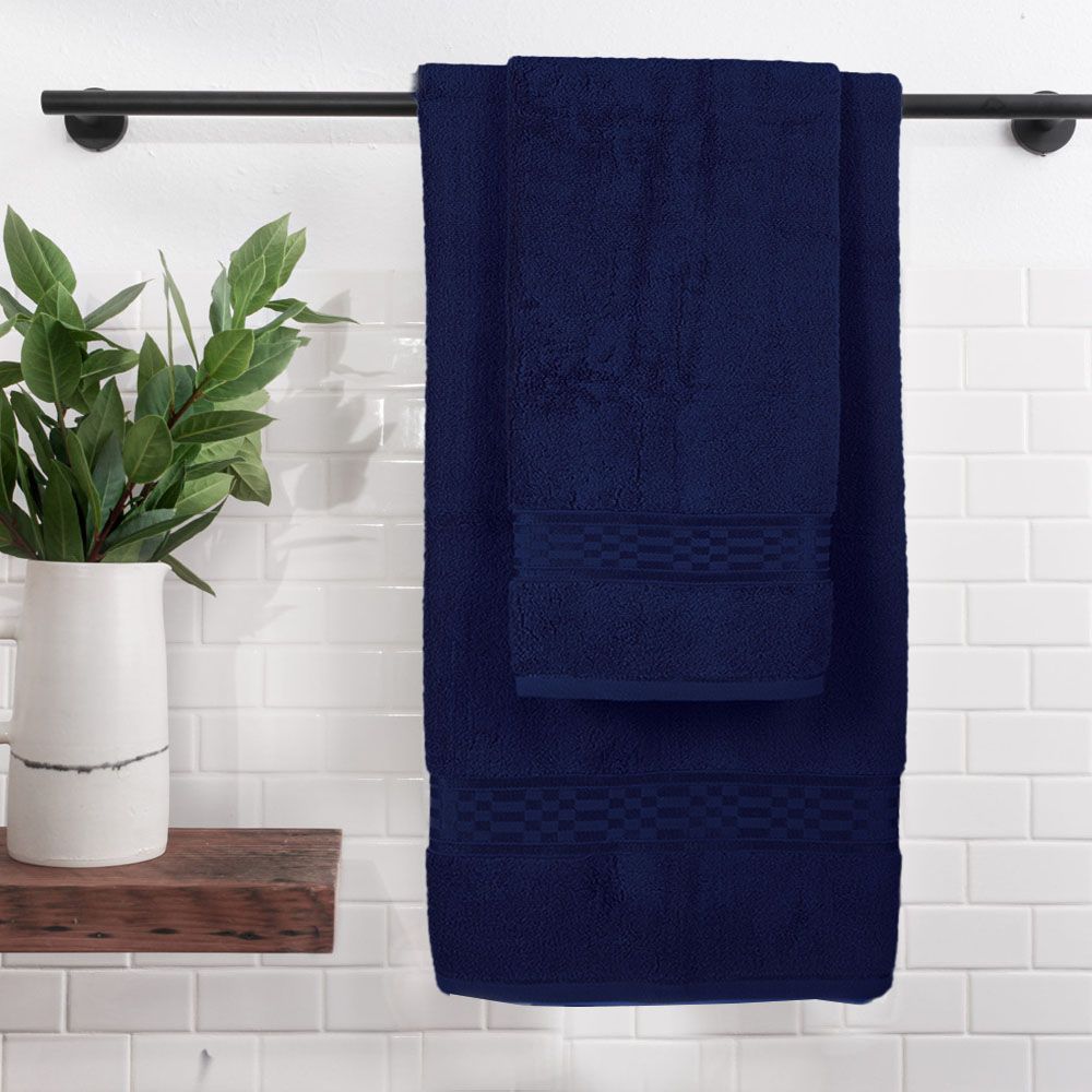 BYFT - Home Ultra Hand Towel 2pcs and Bath Towel 2pcs - Blue