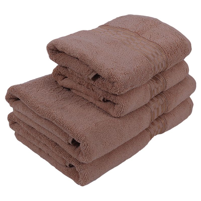 BYFT - Home Ultra Hand Towel 2pcs and Bath Towel 2pcs - Beige