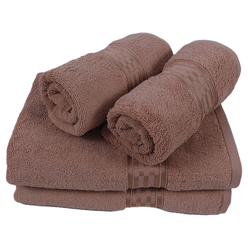 BYFT - Home Ultra Hand Towel 2pcs and Bath Towel 2pcs - Beige