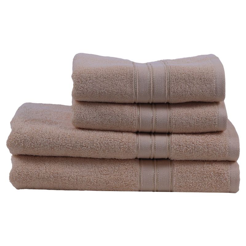 BYFT - Home Trendy Hand Towel 2pcs and Bath Towel 2pcs - Cream