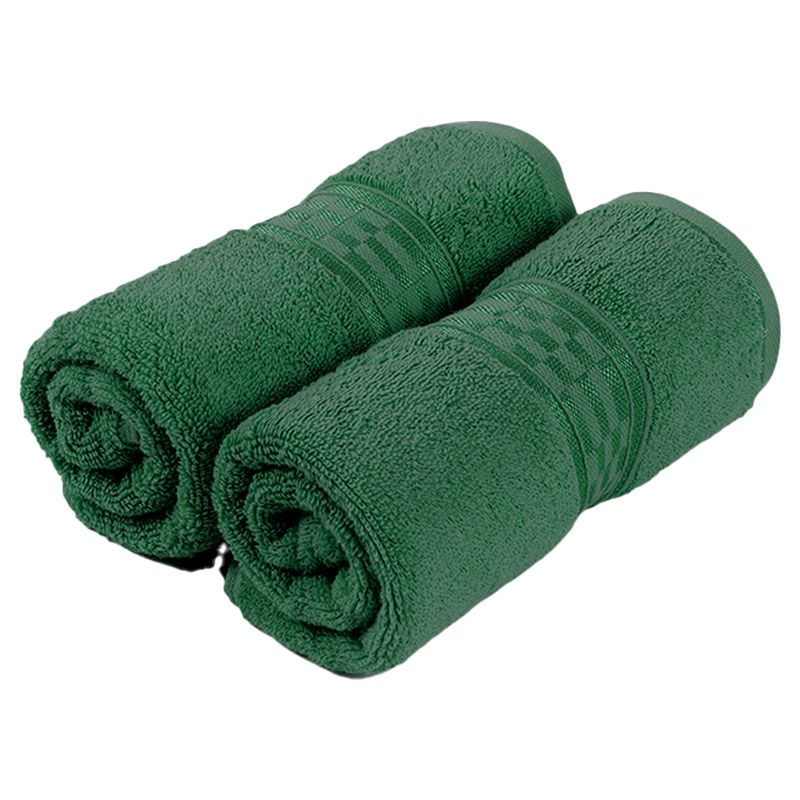 BYFT - Home Ultra Premium Hand Towel - Green - 50 x 90cm - Pack of 2