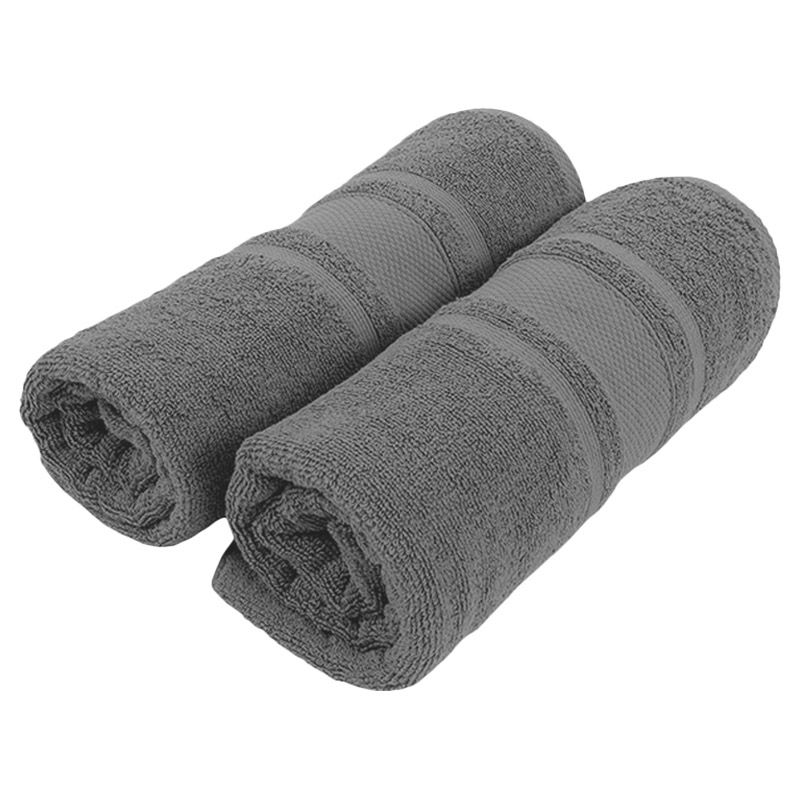 BYFT - Home Castle Premium Bath Sheet - Grey - 90 x 180cm - Pack of 2