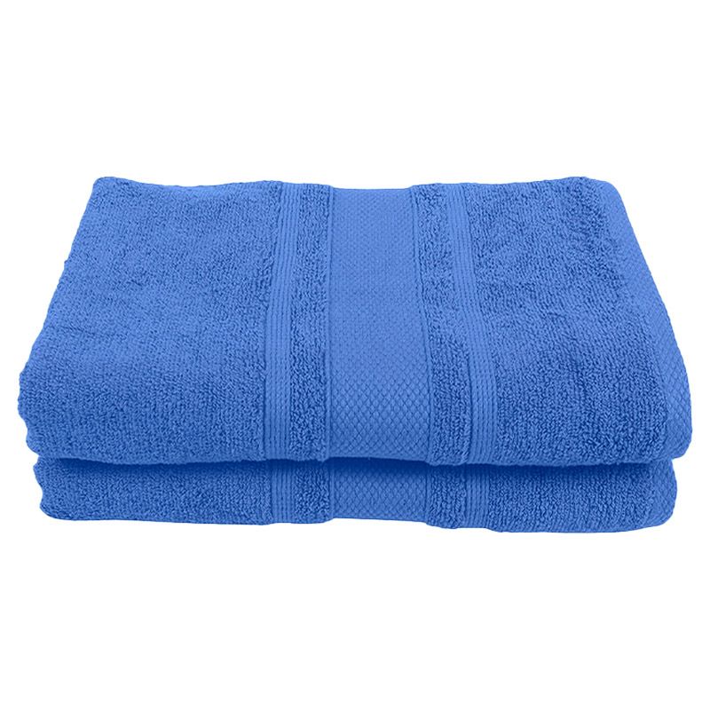 BYFT - Home Castle Premium Bath Sheet - Blue - 90 x 180cm - Pack of 2