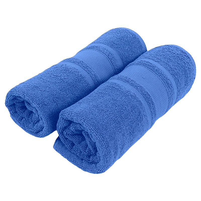 BYFT - Home Castle Premium Bath Sheet - Blue - 90 x 180cm - Pack of 2