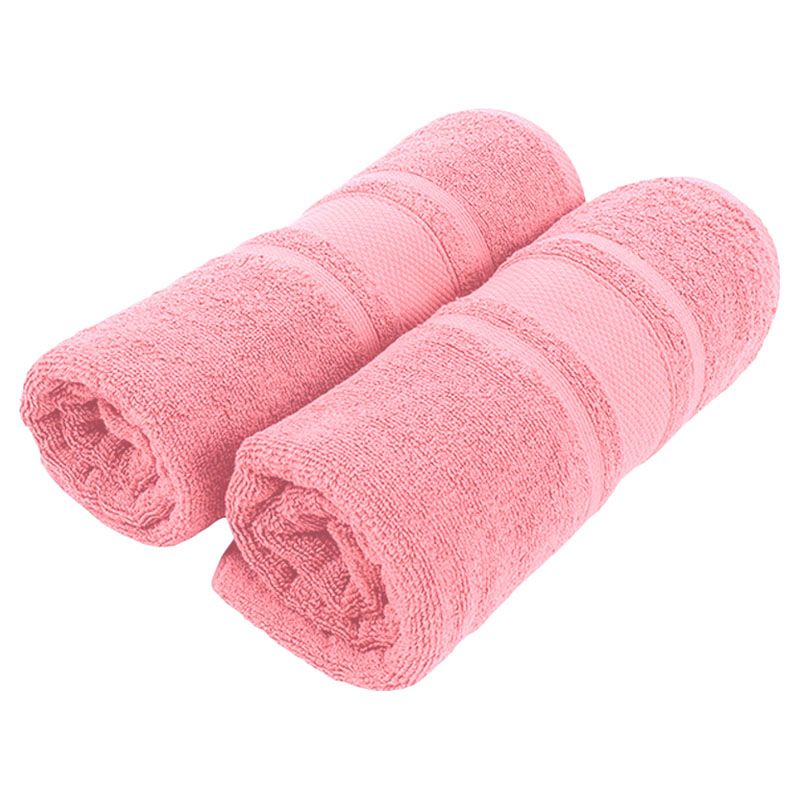 BYFT - Home Castle Premium Bath Sheet - Pink - 90 x 180cm - Pack of 2