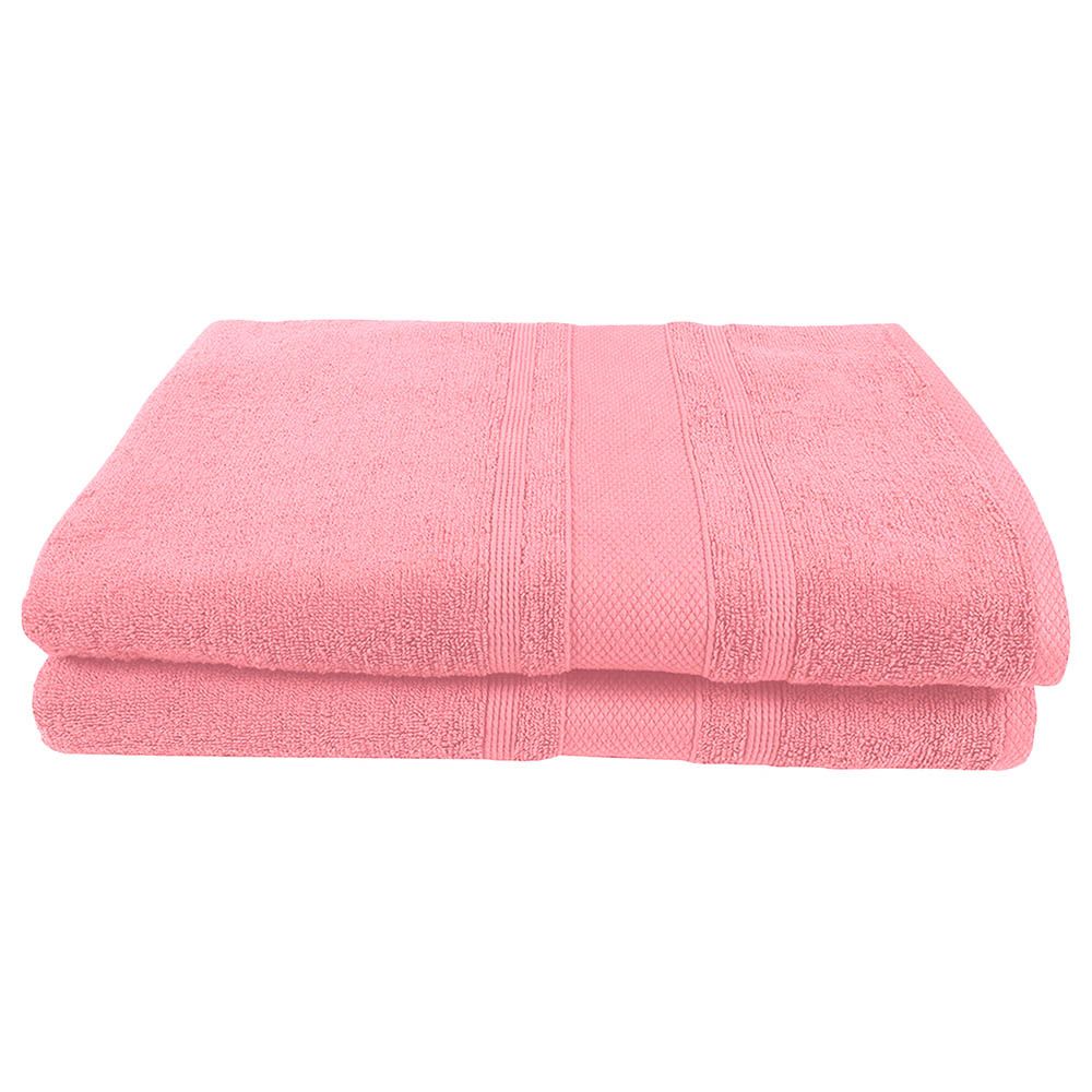 BYFT - Home Castle Premium Bath Towel - Pink - 70 x 140cm - Pack of 2