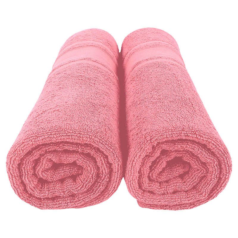 BYFT - Home Castle Premium Bath Towel - Pink - 70 x 140cm - Pack of 2