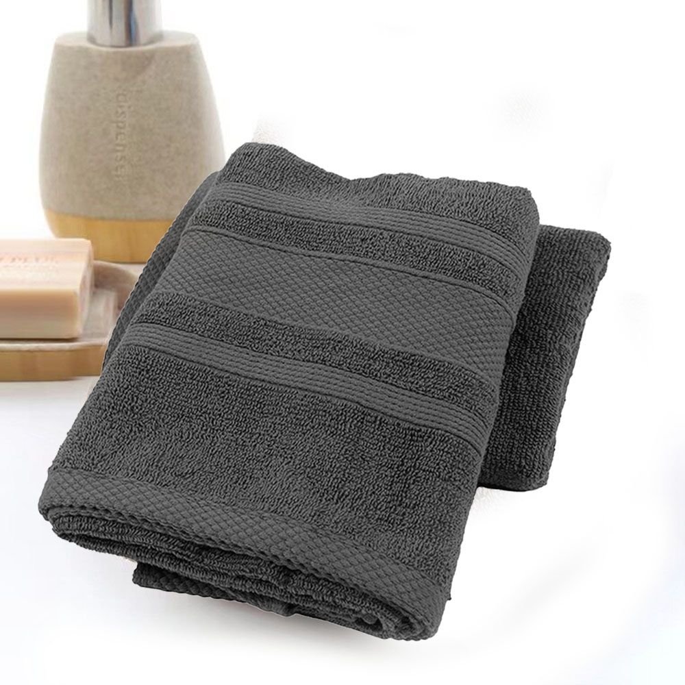 BYFT - Home Castle Premium Hand Towel - Grey - 50 x 90cm - Pack of 2