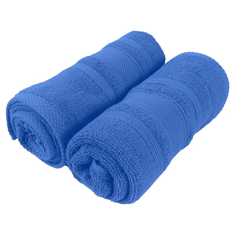 BYFT - Home Castle Premium Hand Towel - Blue - 50 x 90cm - Pack of 2