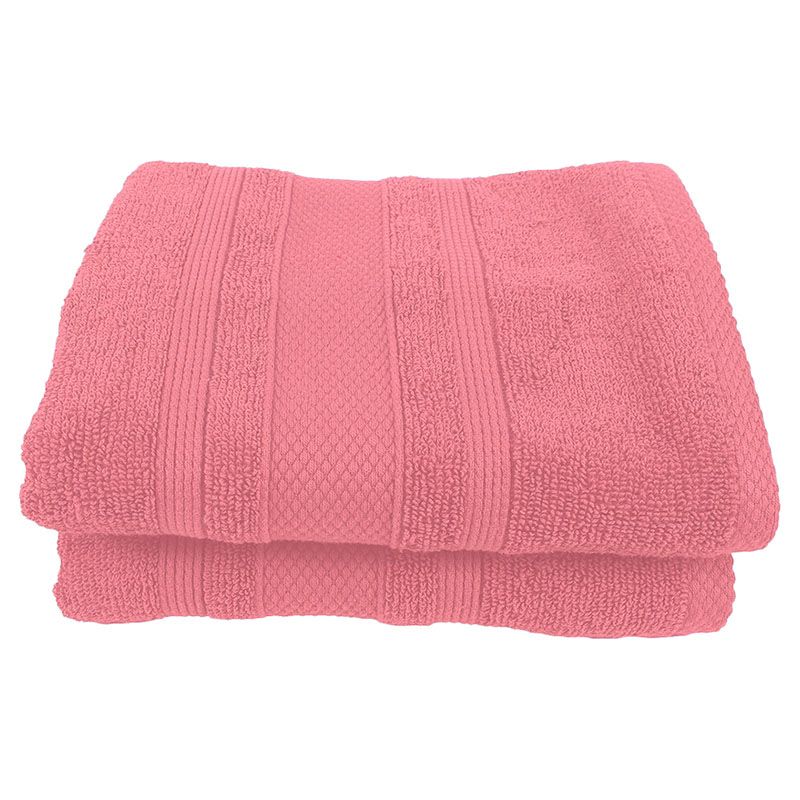 BYFT - Home Castle Premium Hand Towel - Pink - 50 x 90cm - Pack of 2