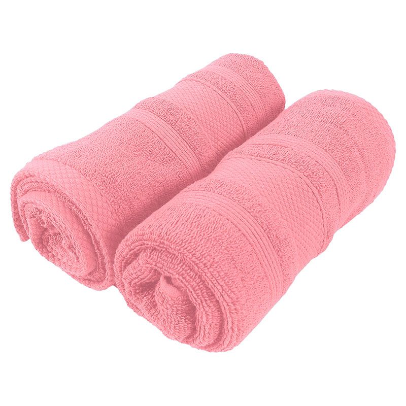 BYFT - Home Castle Premium Hand Towel - Pink - 50 x 90cm - Pack of 2