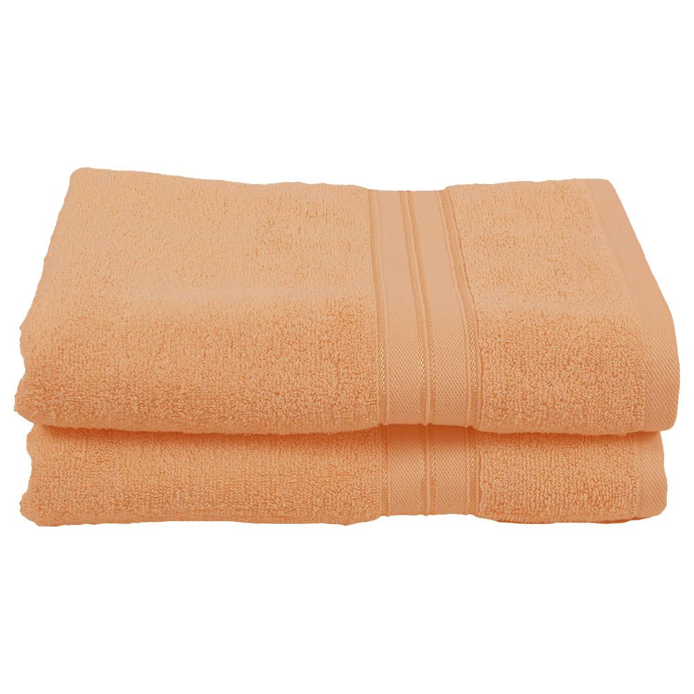 BYFT - Home Trendy Premium Bath Sheet - Peach - 90 x 180cm - Pack of 2