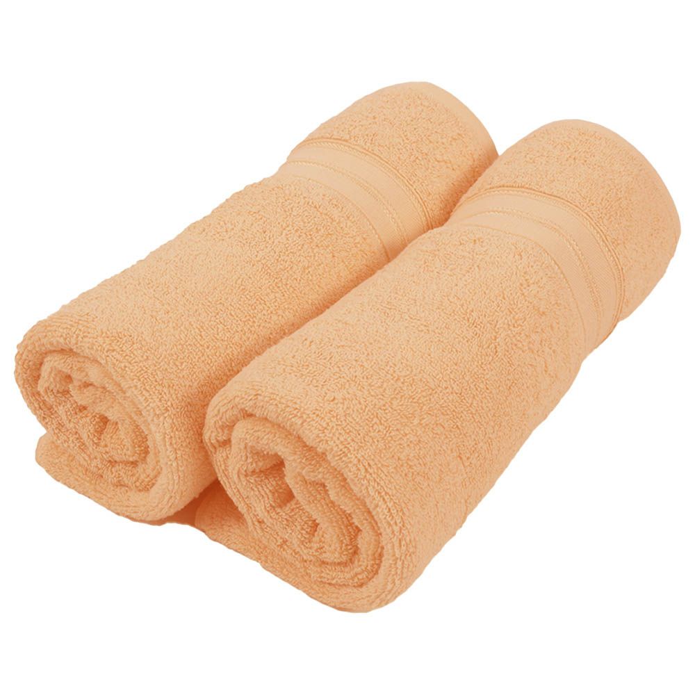 BYFT - Home Trendy Premium Bath Sheet - Peach - 90 x 180cm - Pack of 2