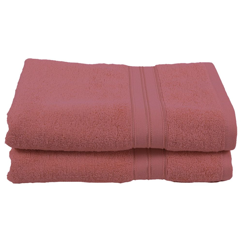 BYFT - Home Trendy Premium Bath Sheet - Pink - 90 x 180cm - Pack of 2