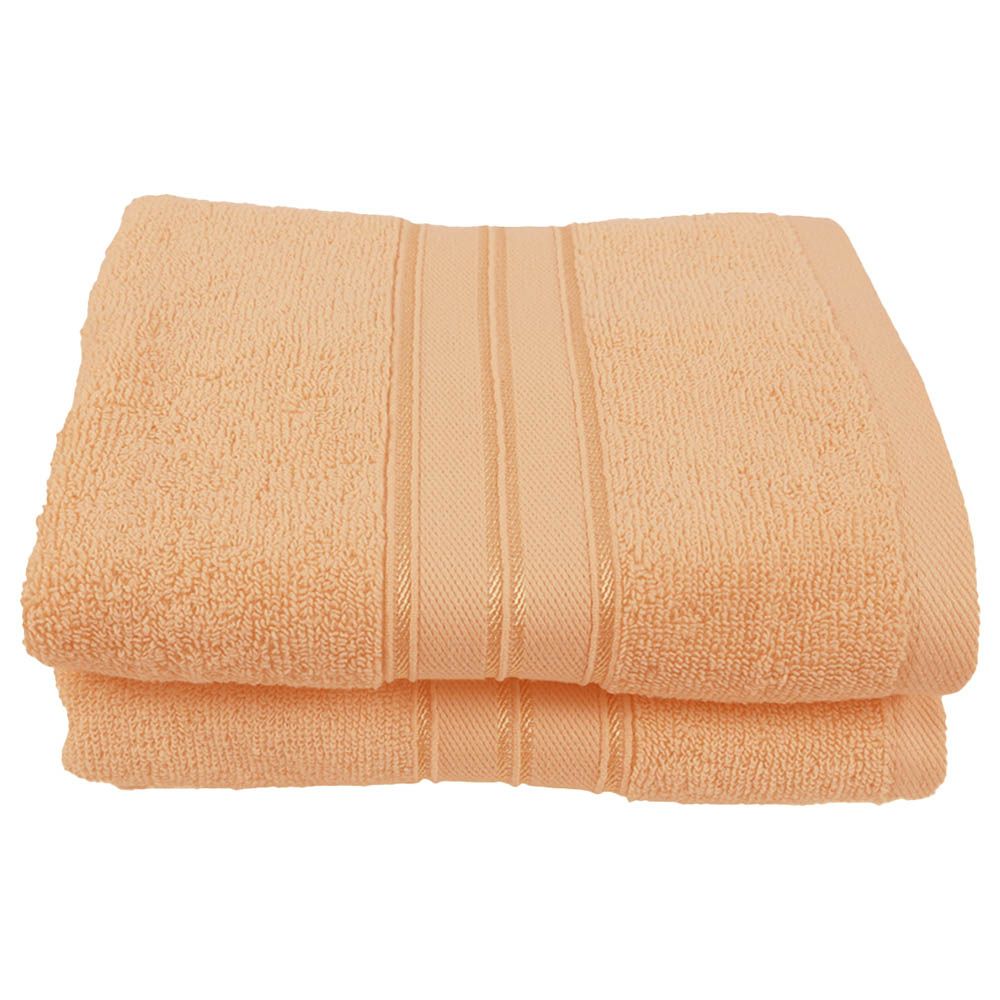 BYFT - Home Trendy Premium Hand Towel - Peach - 50 x 90cm - Pack of 2